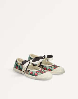 Ballerina Bay By Bay Sneaker από ύφασμα Jacquard με κεντημένα λουλούδια
