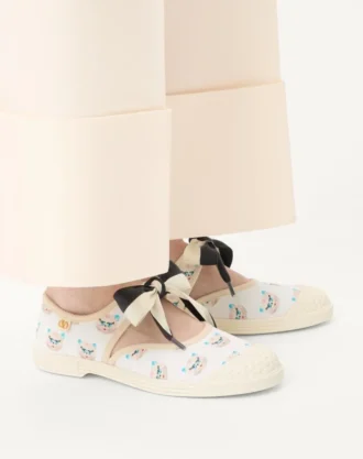 Bay By Bay Ballerina Fabric Sneaker με τύπωμα Le Chat De La Maison
