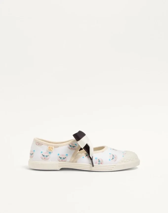 Bay By Bay Ballerina Fabric Sneaker με τύπωμα Le Chat De La Maison