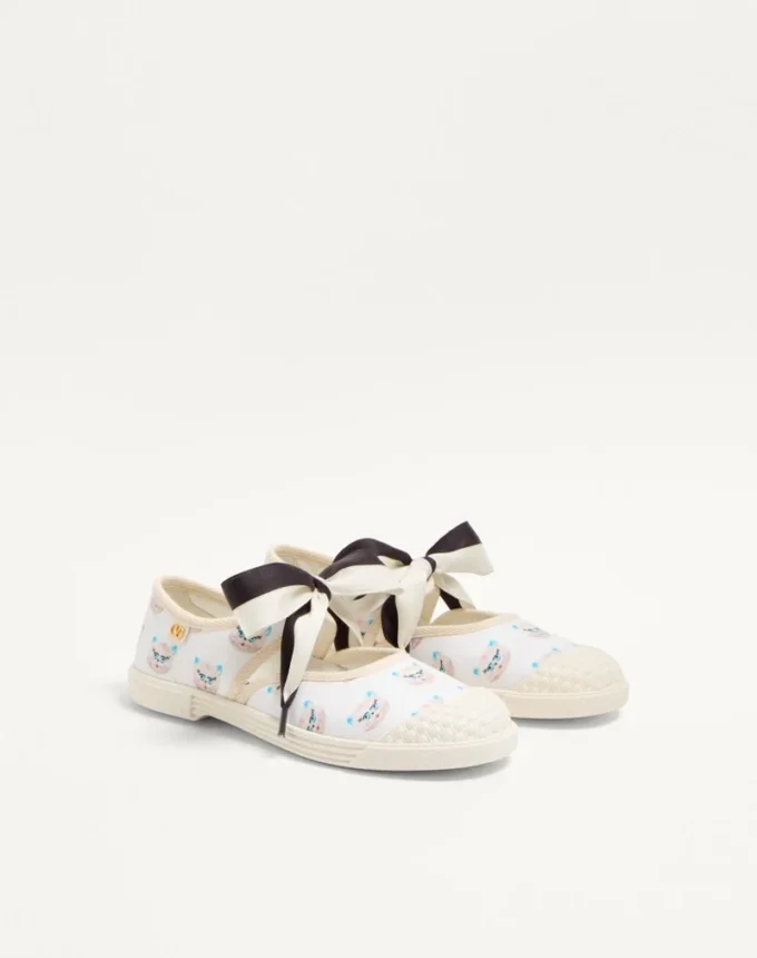 Bay By Bay Ballerina Fabric Sneaker με τύπωμα Le Chat De La Maison