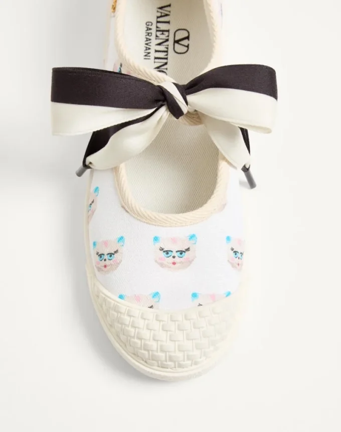 Bay By Bay Ballerina Fabric Sneaker με τύπωμα Le Chat De La Maison