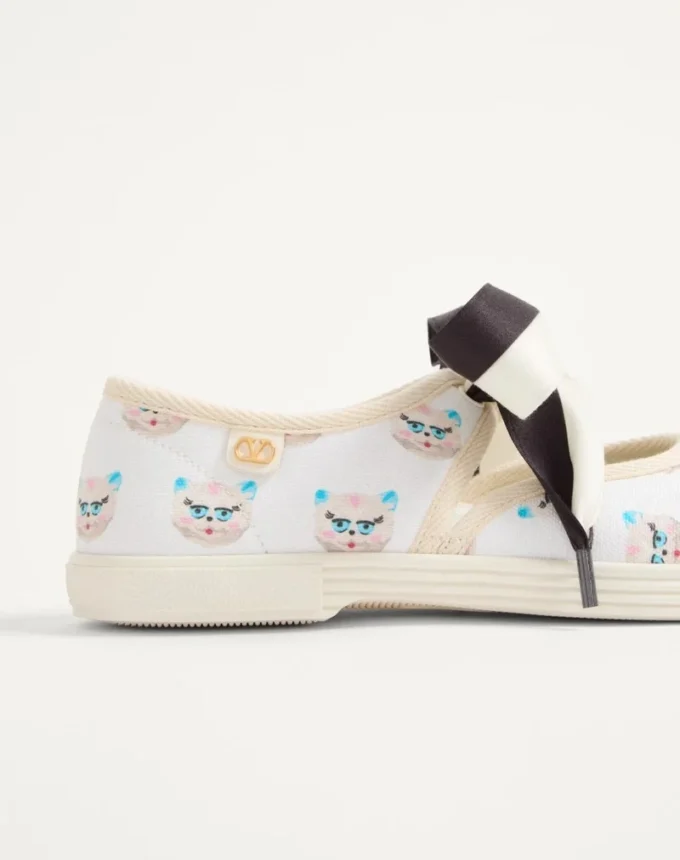 Bay By Bay Ballerina Fabric Sneaker με τύπωμα Le Chat De La Maison