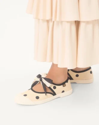 Bay By Bay Ballerina Sneakers από ύφασμα Moiré Plus De Pois