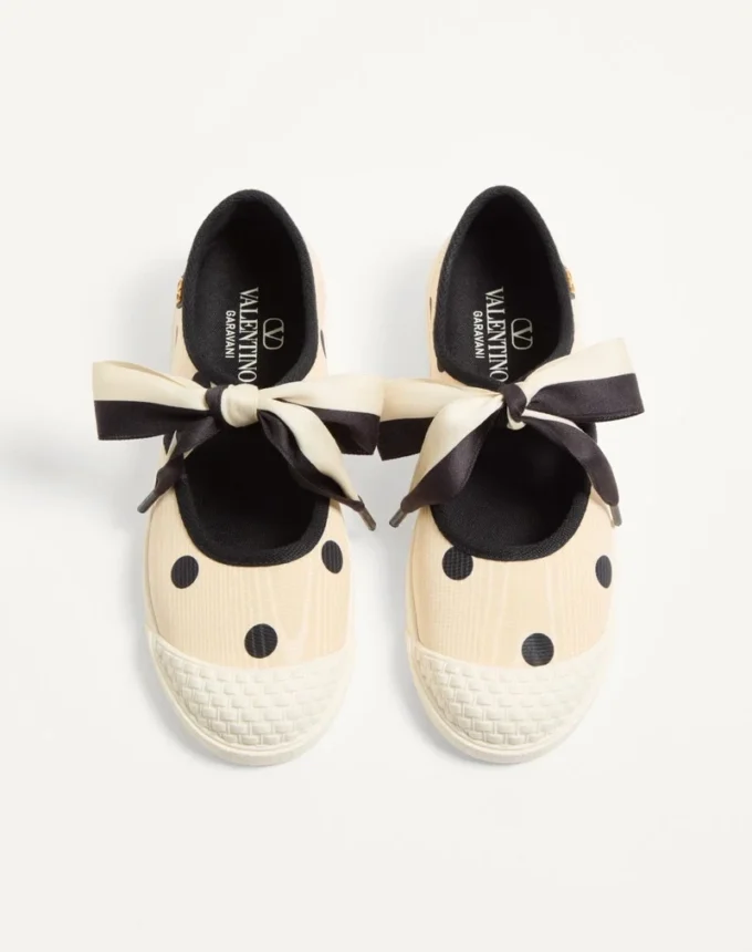 Bay By Bay Ballerina Sneakers από ύφασμα Moiré Plus De Pois Bay By Bay Ballerina Sneakers από ύφασμα Moiré Plus De Pois