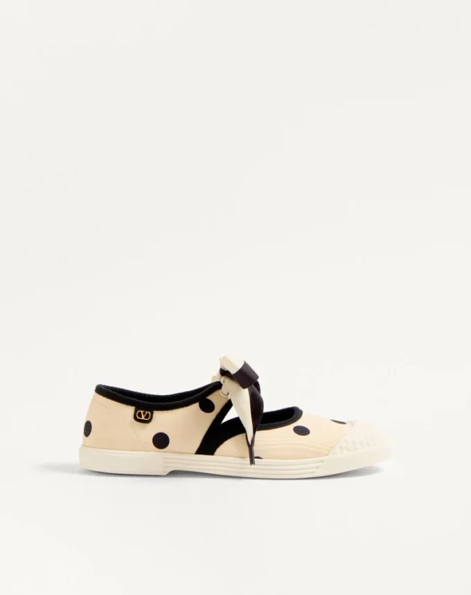 Bay By Bay Ballerina Sneakers από ύφασμα Moiré Plus De Pois Bay By Bay Ballerina Sneakers από ύφασμα Moiré Plus De Pois