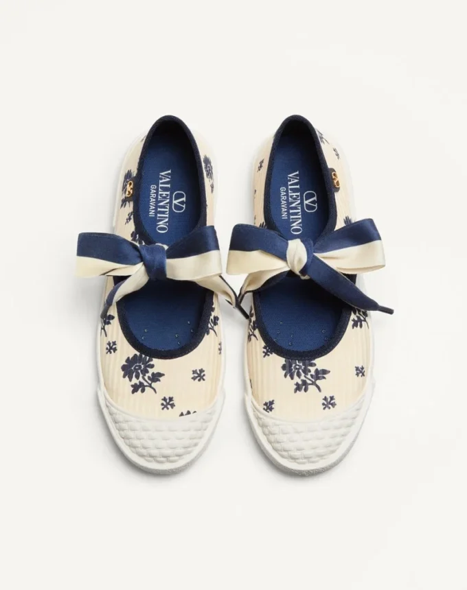 Bay By Bay Ballerina Sneakers σε ύφασμα Papier Floral Bay By Bay Ballerina Sneakers σε ύφασμα Papier Floral