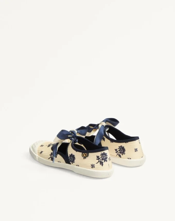 Bay By Bay Ballerina Sneakers σε ύφασμα Papier Floral Bay By Bay Ballerina Sneakers σε ύφασμα Papier Floral