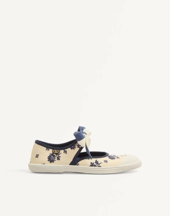 Bay By Bay Ballerina Sneakers σε ύφασμα Papier Floral Bay By Bay Ballerina Sneakers σε ύφασμα Papier Floral