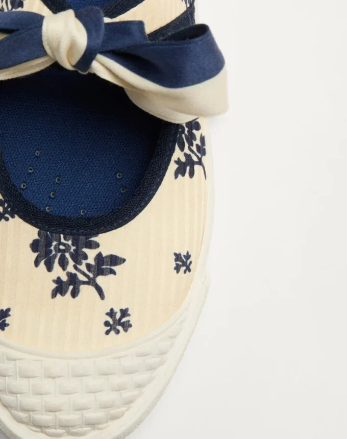 Bay By Bay Ballerina Sneakers σε ύφασμα Papier Floral Bay By Bay Ballerina Sneakers σε ύφασμα Papier Floral