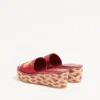 Bribri Raffia Wedge Slide με κεντημένο λουλούδι 65 mm