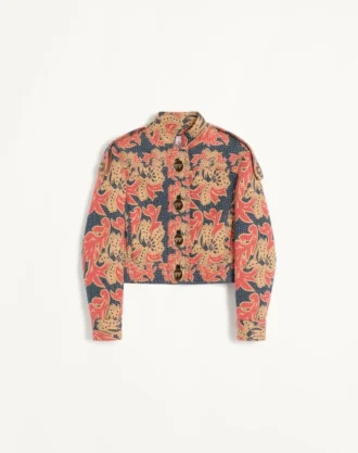 Caban σε Apres L’Hiver Quilted Floral Jacquard