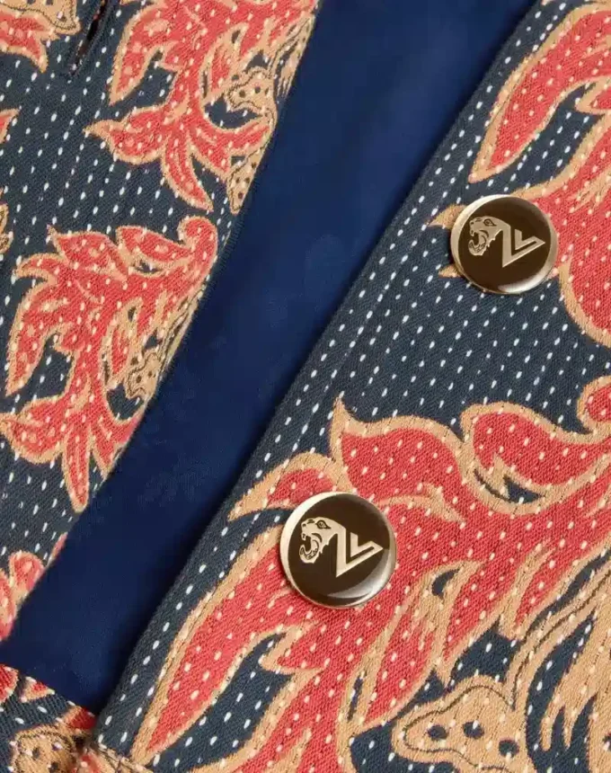 Caban σε Apres L’Hiver Quilted Floral Jacquard