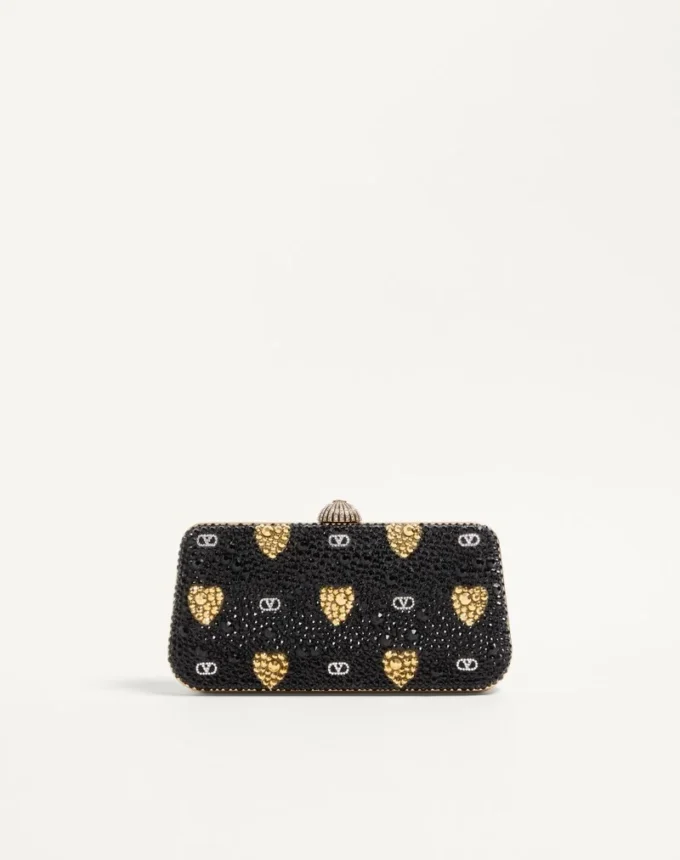 Carry Secrets Minaudiere με μοτίβο Cour De Cœur από στρας