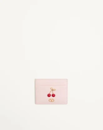 Cherryfic Cardholder από κοκκώδες δέρμα μοσχαριού