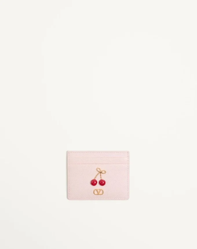 Cherryfic Cardholder από κοκκώδες δέρμα μοσχαριού