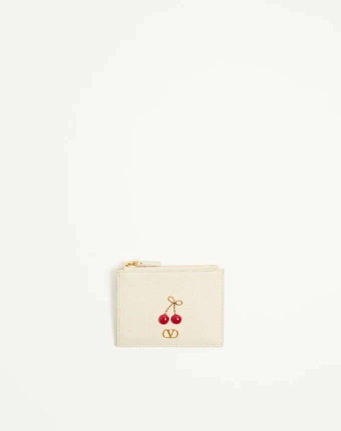 Cherryfic Cardholder από κοκκώδες δέρμα μοσχαριού