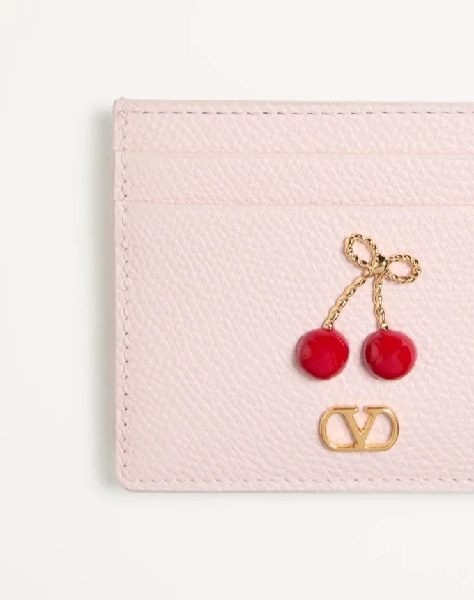 Cherryfic Cardholder από κοκκώδες δέρμα μοσχαριού
