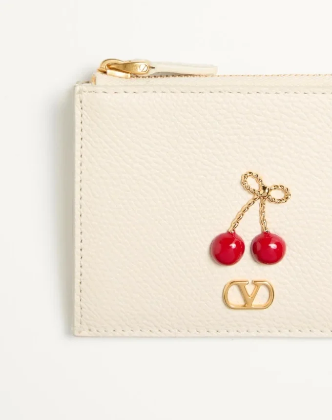 Cherryfic Cardholder από κοκκώδες δέρμα μοσχαριού