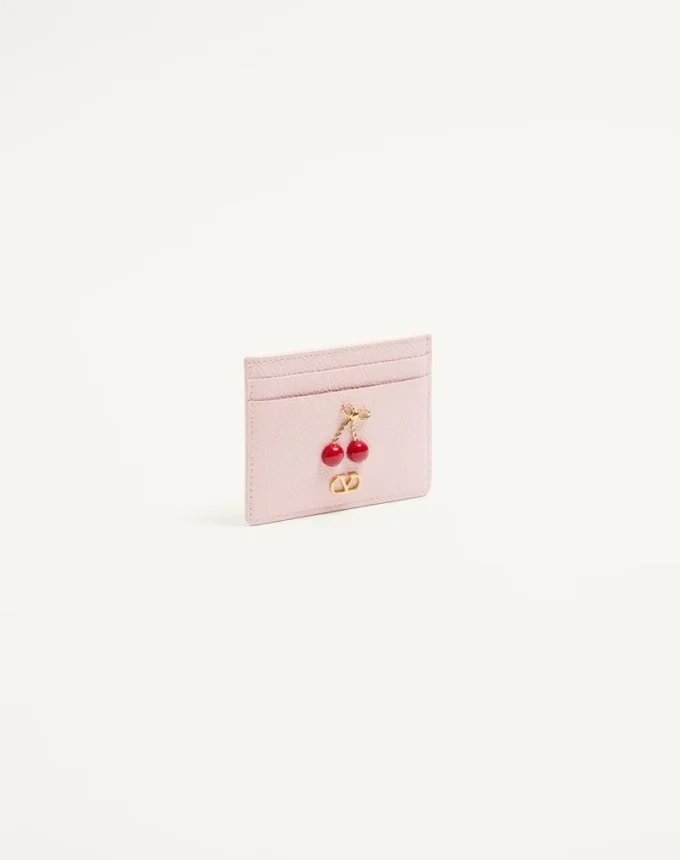 Cherryfic Cardholder από κοκκώδες δέρμα μοσχαριού
