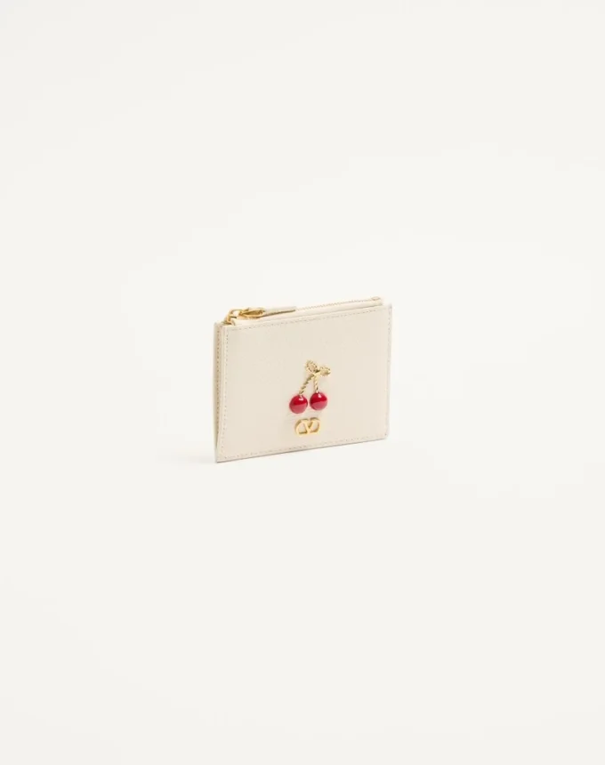 Cherryfic Cardholder από κοκκώδες δέρμα μοσχαριού