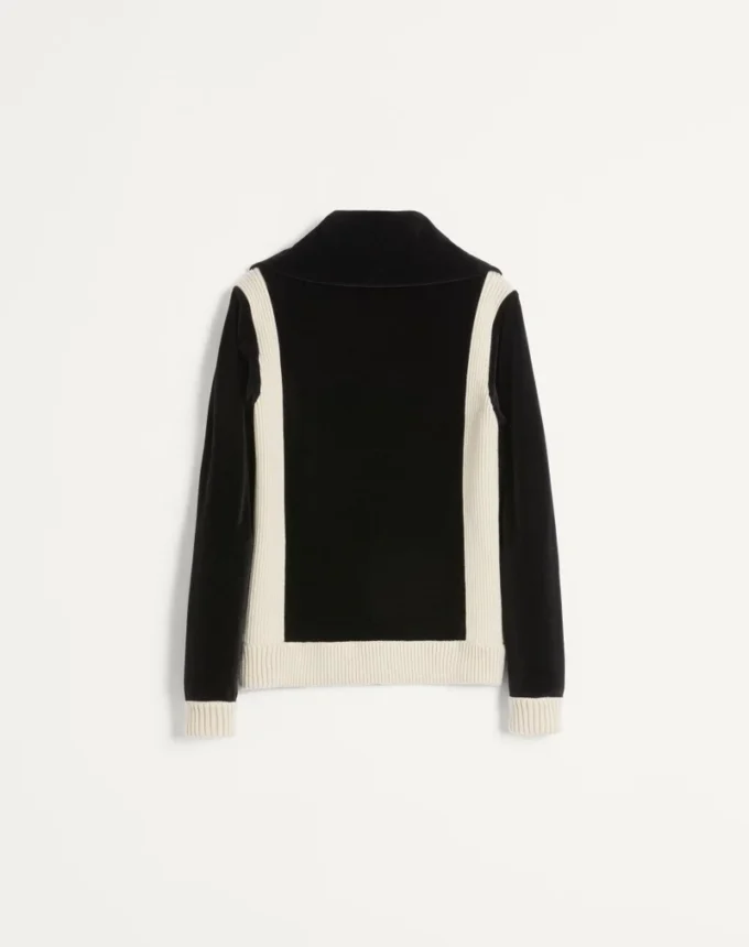 Chez Valentino Φούτερ με ζιπ και μπάλωμα