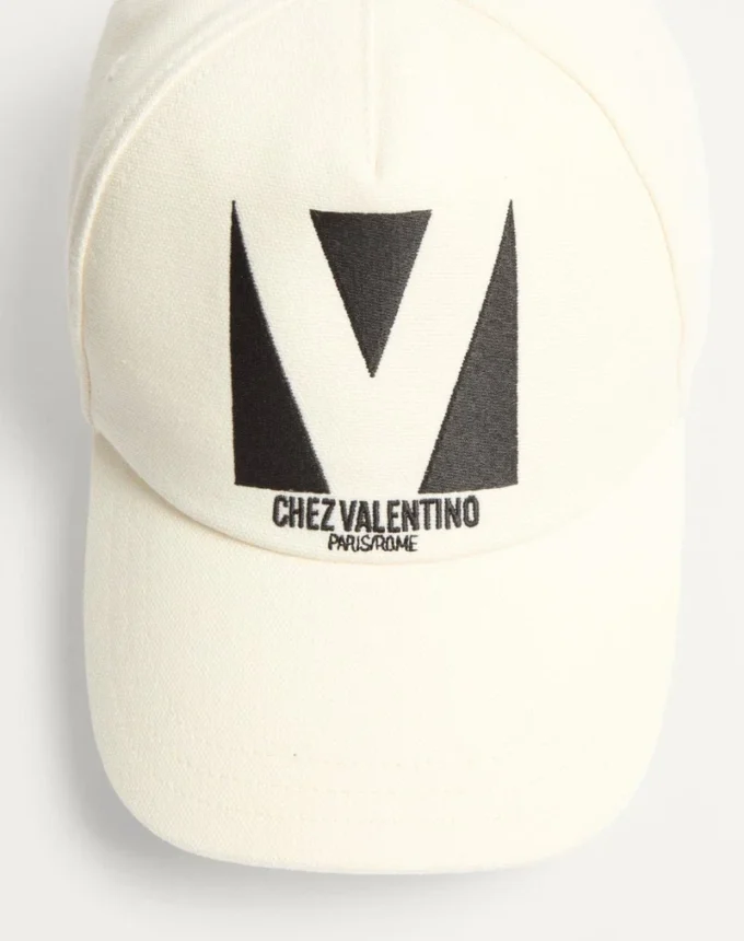 Chez Valentino Καπέλο μπέιζμπολ από βαμβάκι με κέντημα