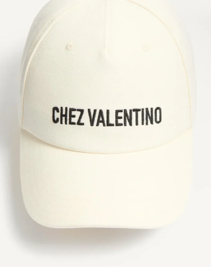 Chez Valentino Καπέλο μπέιζμπολ από βαμβάκι με κέντημα