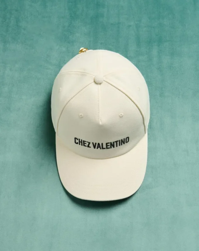 Chez Valentino Καπέλο μπέιζμπολ από βαμβάκι με κέντημα