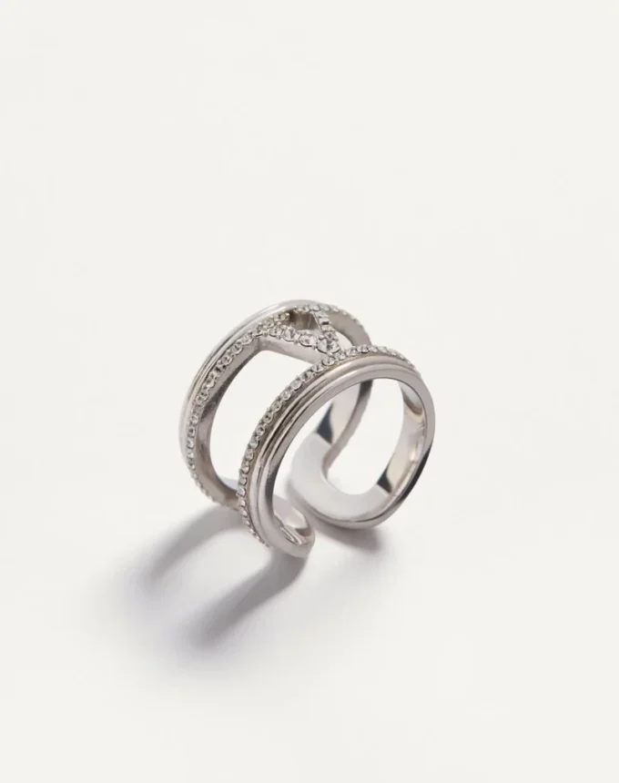 Δαχτυλίδι Ovalette από μέταλλο και κρύσταλλο Swarovski®