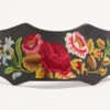 Δερμάτινη ζώνη με κεντημένο floral μοτίβο 95 mm Δερμάτινη ζώνη με κεντημένο floral μοτίβο 95 mm
