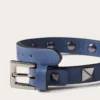 Δερμάτινο βραχιόλι Rockstud με καρφιά από ρουθήνιο