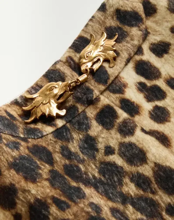 Φούστα από μάλλινο ύφασμα με τύπωμα Jaguar Spots Φούστα από μάλλινο ύφασμα με τύπωμα Jaguar Spots