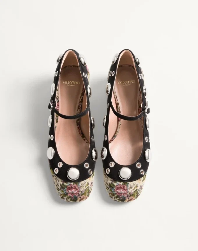 Γόβες Mary-Jane Nellcôte από ύφασμα Papier Floral Jacquard 30 mm Γόβες Mary-Jane Nellcôte από ύφασμα Papier Floral Jacquard 30 mm