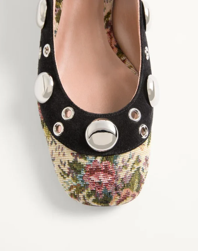 Γόβες Mary-Jane Nellcôte από ύφασμα Papier Floral Jacquard 30 mm Γόβες Mary-Jane Nellcôte από ύφασμα Papier Floral Jacquard 30 mm