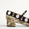 Γόβες Mary-Jane Nellcôte από ύφασμα Papier Floral Jacquard 30 mm Γόβες Mary-Jane Nellcôte από ύφασμα Papier Floral Jacquard 30 mm