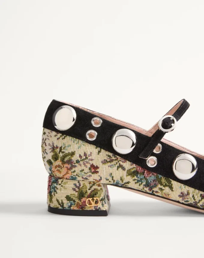 Γόβες Mary-Jane Nellcôte από ύφασμα Papier Floral Jacquard 30 mm Γόβες Mary-Jane Nellcôte από ύφασμα Papier Floral Jacquard 30 mm