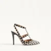 Γόβες Rockstud από ύφασμα Pied-De-Poule 100 mm