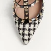 Γόβες Rockstud από ύφασμα Pied-De-Poule 100 mm