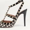 Γόβες Rockstud από ύφασμα Pied-De-Poule 100 mm