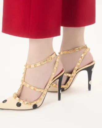 Γόβες Rockstud με κεντήματα Plus de Pois 100 mm