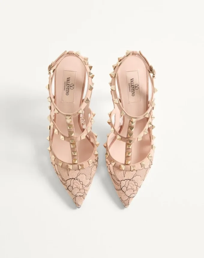 Γόβες Rockstud με λουράκια 100 mm