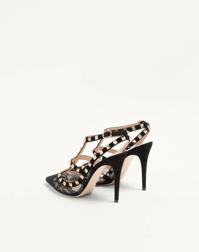 Γόβες Rockstud με λουράκια 100 mm