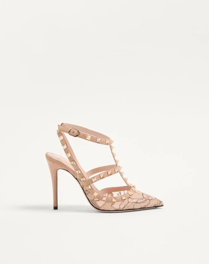 Γόβες Rockstud με λουράκια 100 mm
