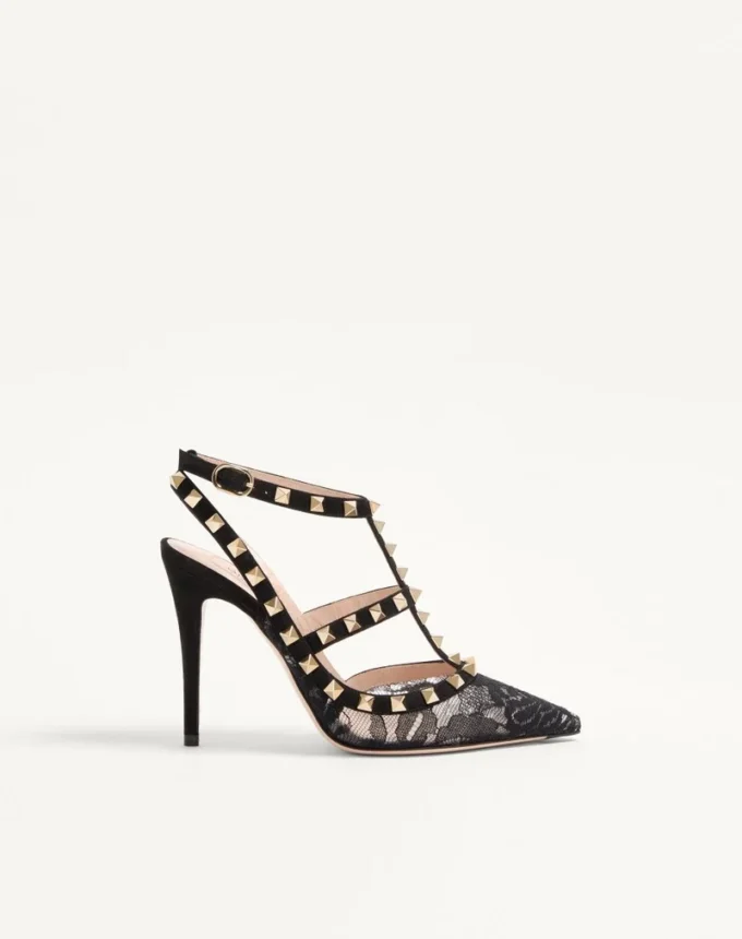 Γόβες Rockstud με λουράκια 100 mm