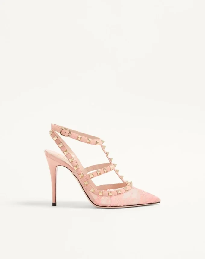 Γόβες Rockstud με λουράκια 100 mm