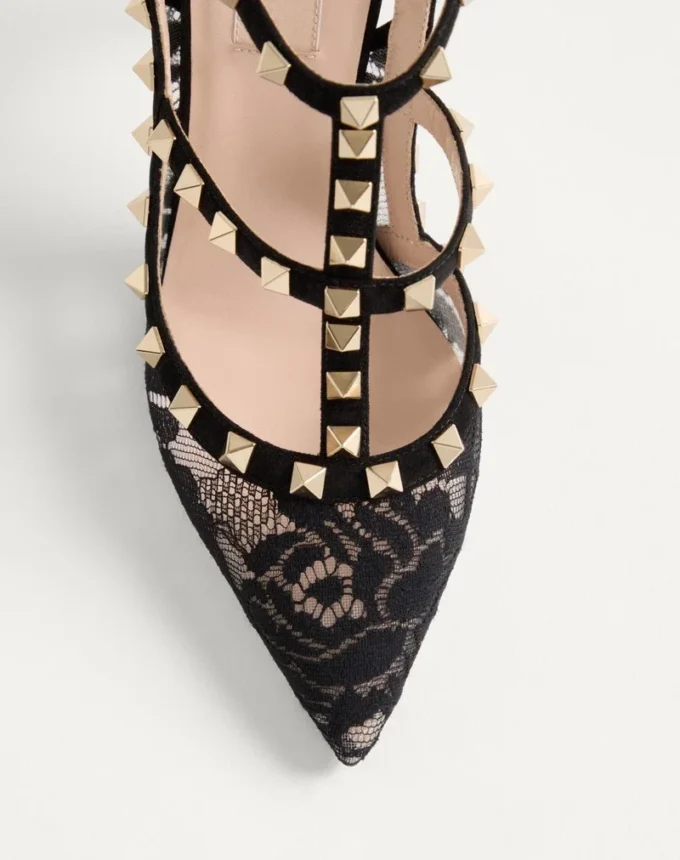 Γόβες Rockstud με λουράκια 100 mm