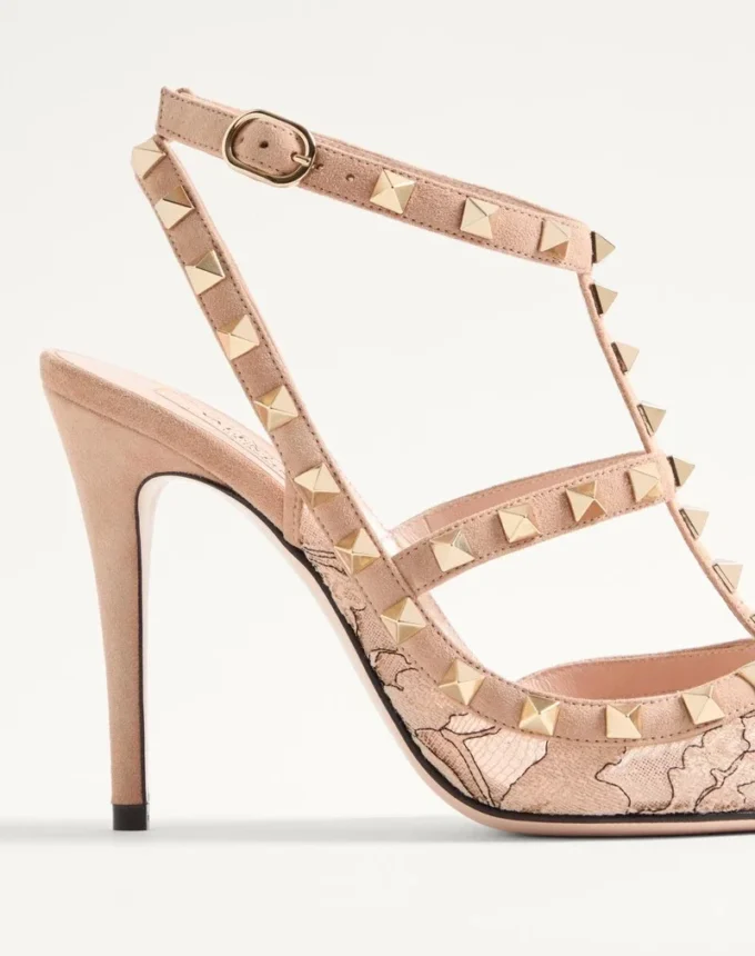 Γόβες Rockstud με λουράκια 100 mm