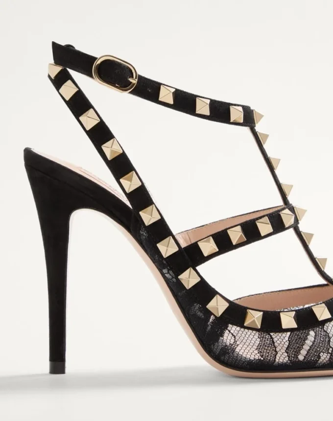 Γόβες Rockstud με λουράκια 100 mm