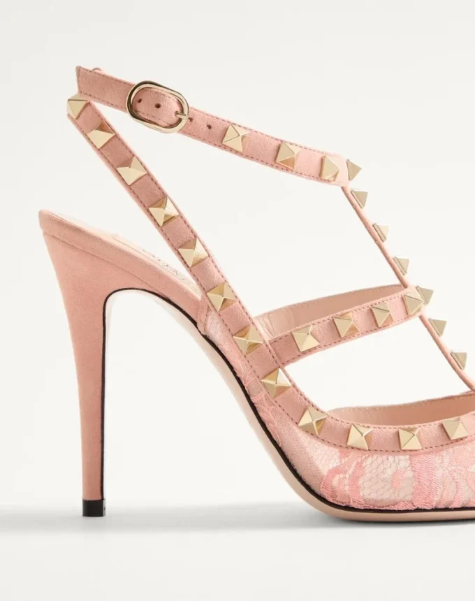 Γόβες Rockstud με λουράκια 100 mm