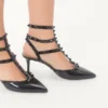 Γόβες Rockstud με λουράκια και καρφιά 65 mm